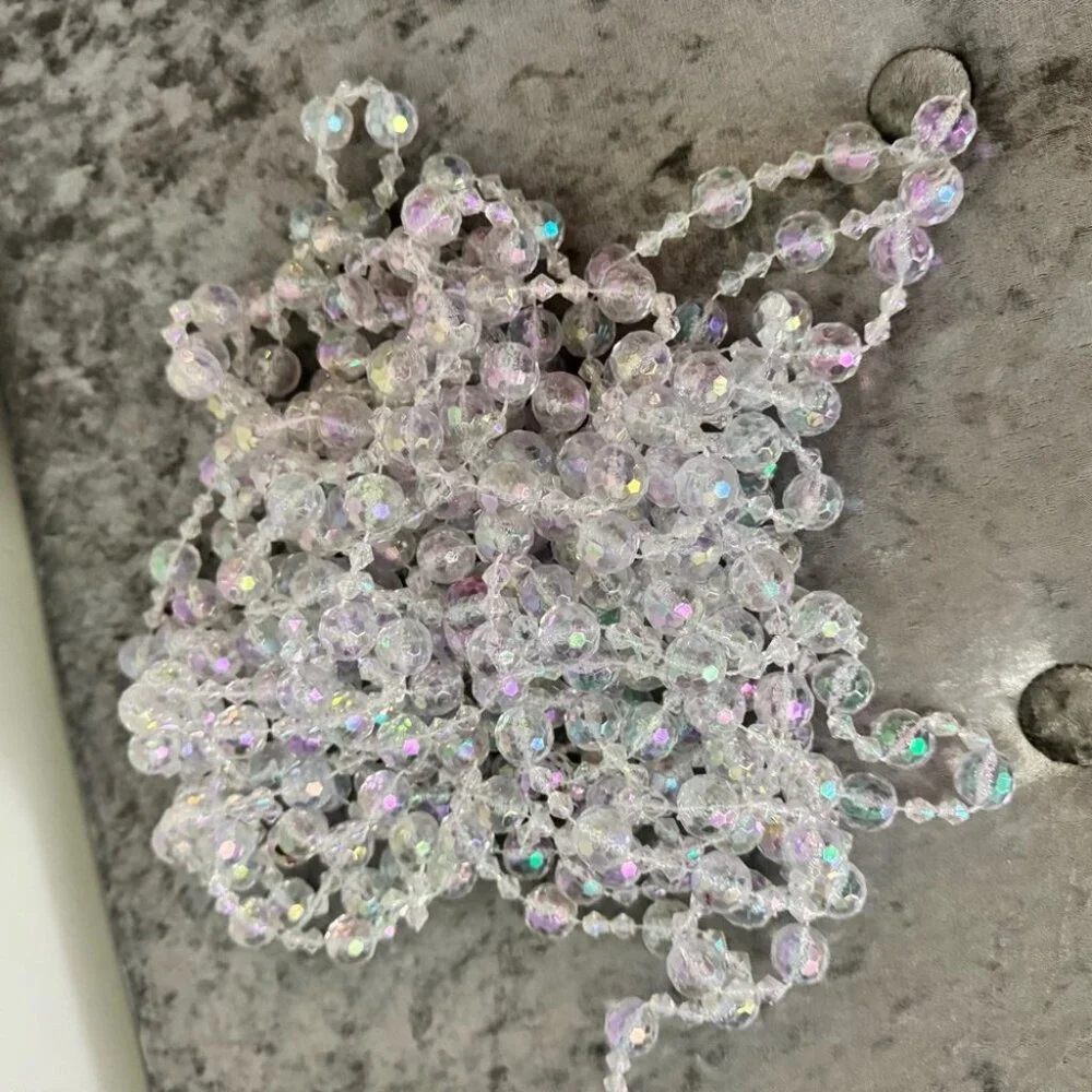 Crystal Beaded Garland 3 strings worth decor crystal shimmer holographic elegant
